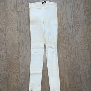 J Brand White/Ivory Leather pants